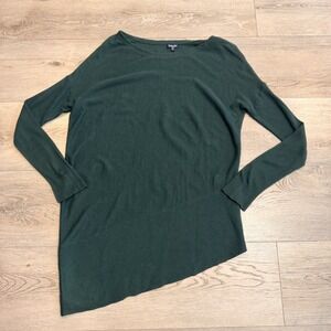 Splendid Sweater Small S Green Asymmetrical‎ Dolman Long Sleeve Boat Neck